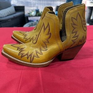 Ariat Stylish Mustard Yellow Western Ankle Boots